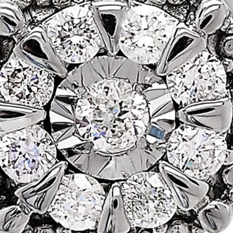 1/5 ct. t.w. Diamond Cluster Ring in Sterling Silver