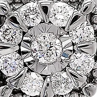 1/5 ct. t.w. Diamond Cluster Ring in Sterling Silver
