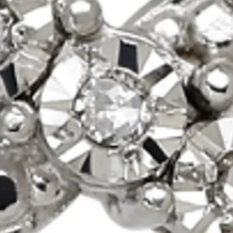 1/10 ct. t.w. Diamond Accent Infinity Necklace with 17 Inch Curb Chain in Sterling Silver