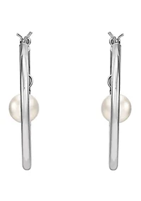 4.4 ct. t.w. Freshwater Pearl Earrings in Sterling Silver 