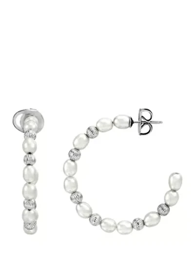 19.9 ct. t.w. Freshwater Pearl Earrings in Sterling Silver 