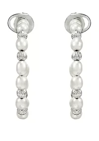 19.9 ct. t.w. Freshwater Pearl Earrings in Sterling Silver 