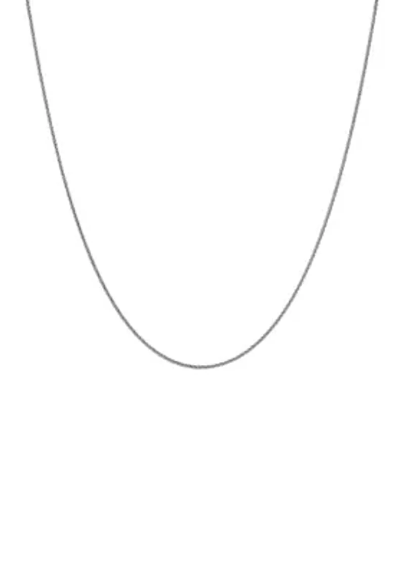 Round Chain Necklace in 14K White Gold 