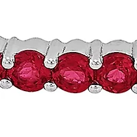 1.63 ct. t.w. Created Ruby Bolo Bracelet in Sterling Silver
