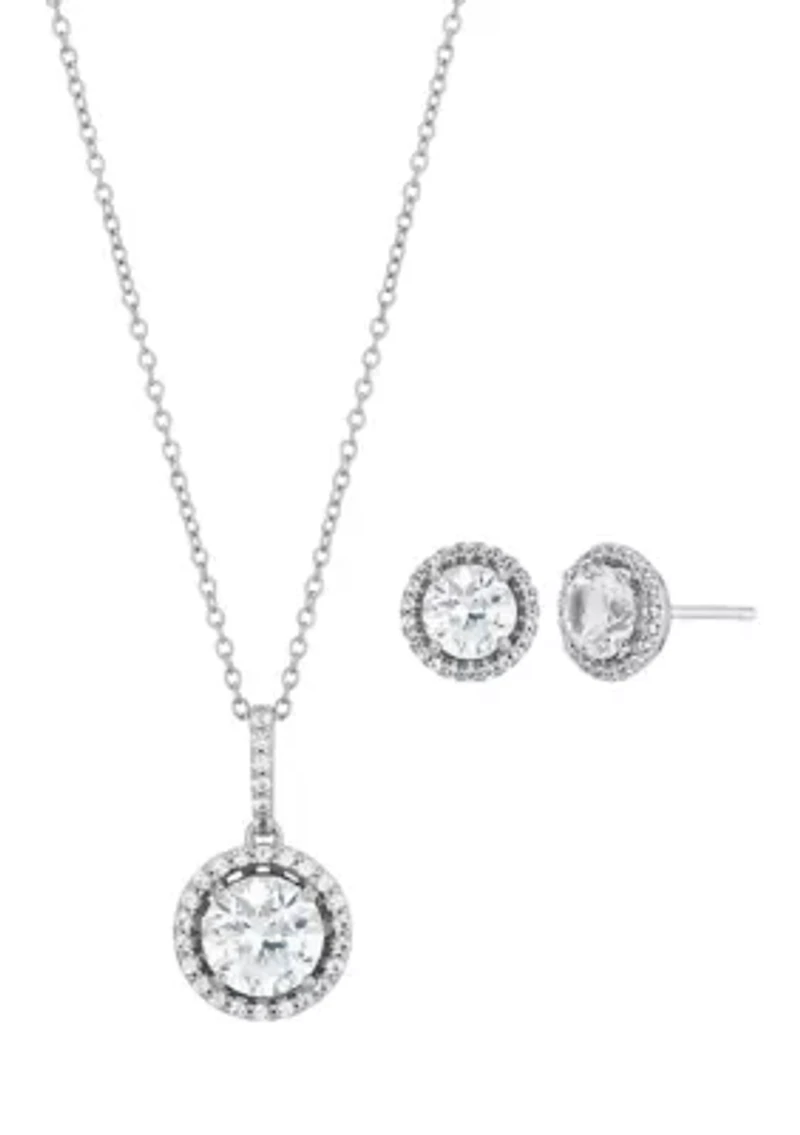 Created White Sapphire Set in Sterling Silver
