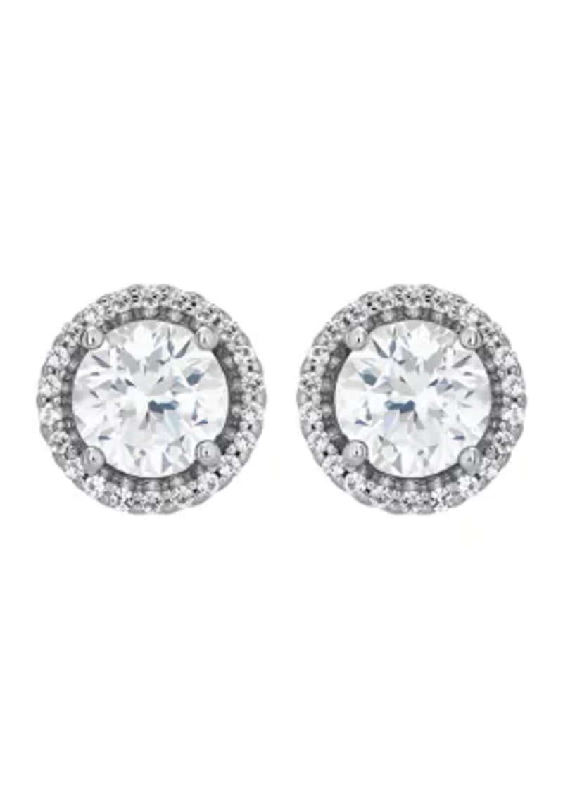 Created White Sapphire Set in Sterling Silver