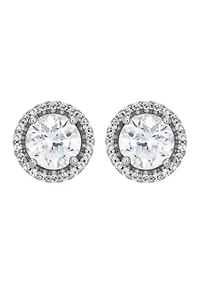 Created White Sapphire Set in Sterling Silver