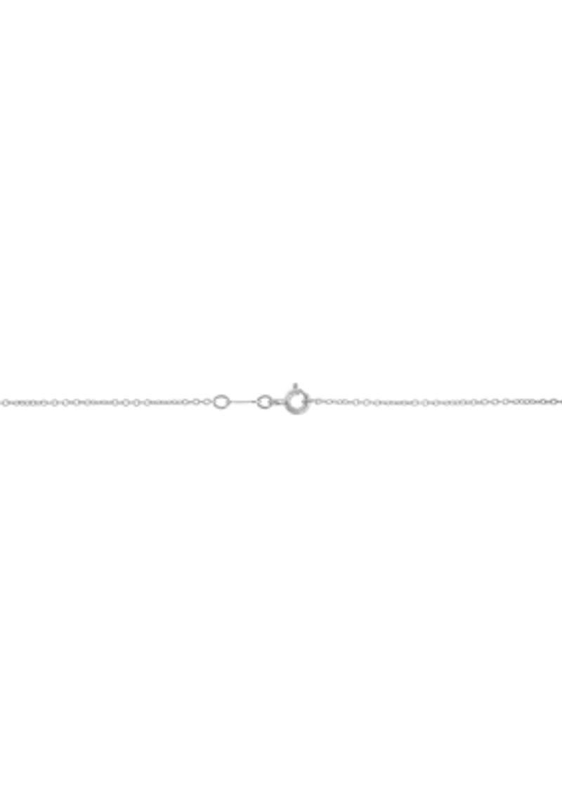 Created White Sapphire Set in Sterling Silver