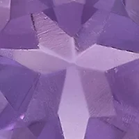 Heart Shape Amethyst and Diamond Accent Pendant Necklace with 18" Cable Chain in Sterling Silver