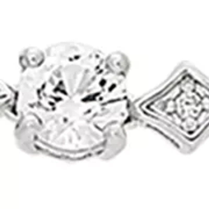 Lab Grown White Sapphire Bracelet in Sterling Silver