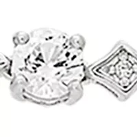 Lab Grown White Sapphire Bracelet in Sterling Silver