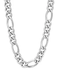 Sterling Silver 11.4 Millimeter Figaro Chain Necklace