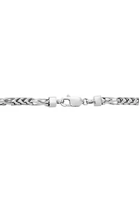 Round Tight Figaro Chain Necklace in Sterling Silver