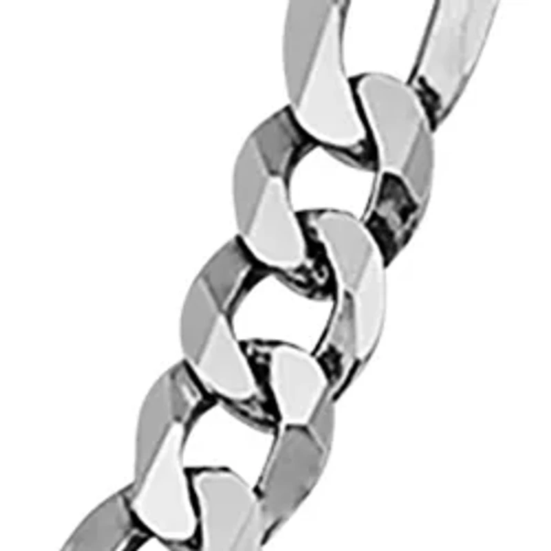 22 Inch Figaro Chain Necklace in Sterling Silver 