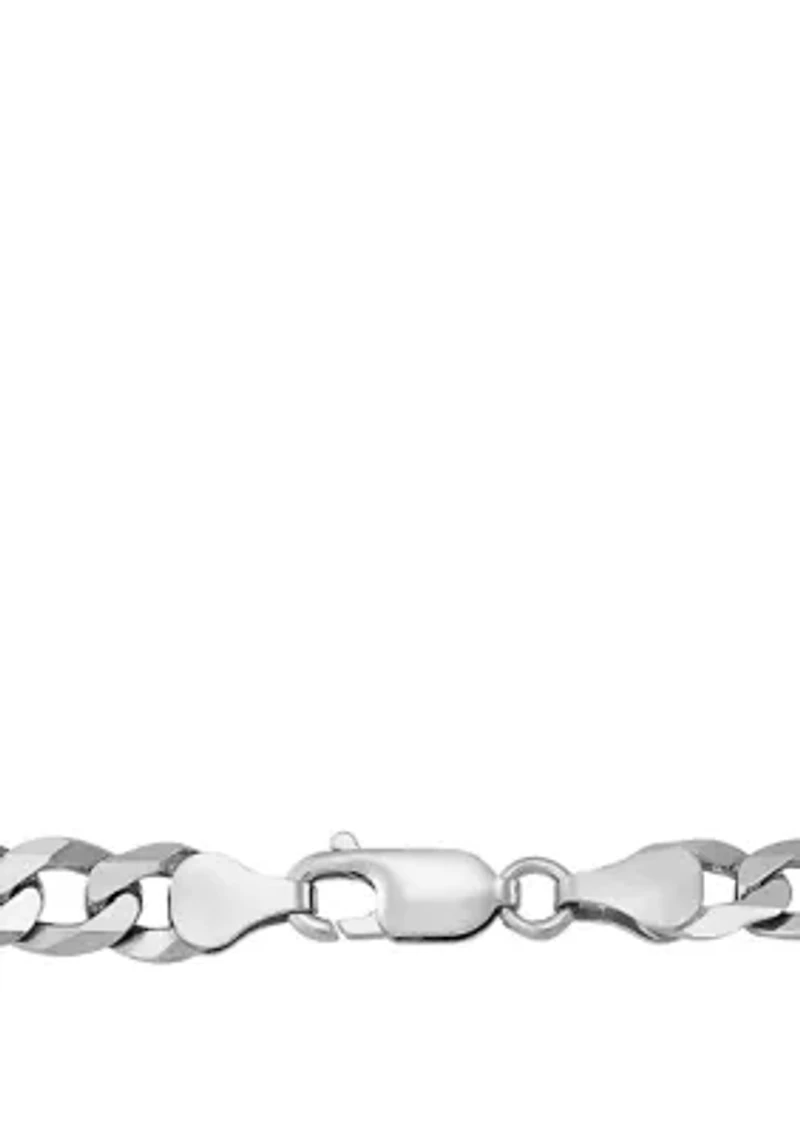 22 Inch Figaro Chain Necklace in Sterling Silver 