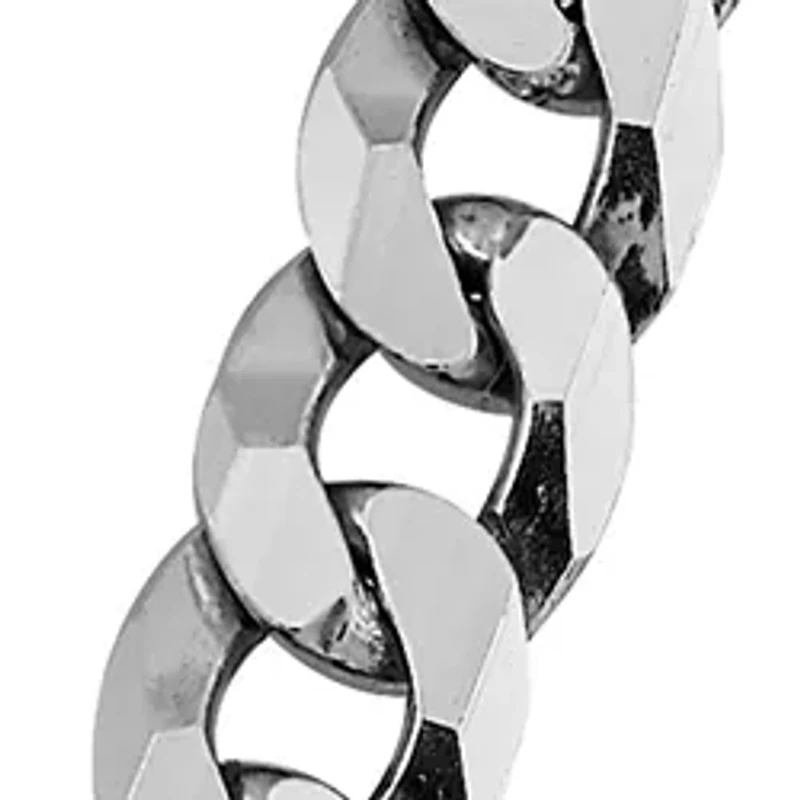 24 Inch Figaro Chain Necklace in Sterling Silver 
