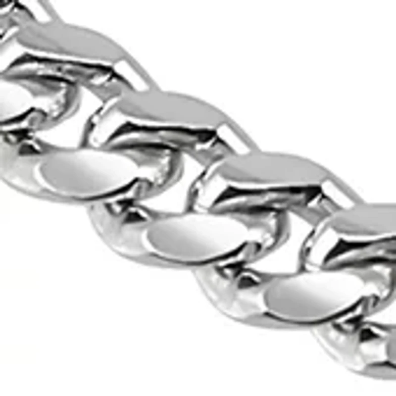 2.8 Millimeter Solid Cuban Chain Bracelet in Sterling Silver