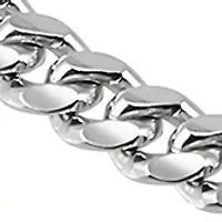 2.8 Millimeter Solid Cuban Chain Bracelet in Sterling Silver