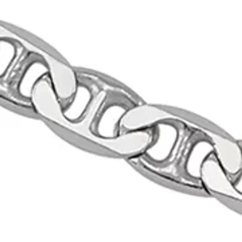 Millimeter Solid Mariner Chain Bracelet in Sterling Silver