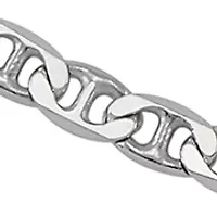 Millimeter Solid Mariner Chain Bracelet in Sterling Silver