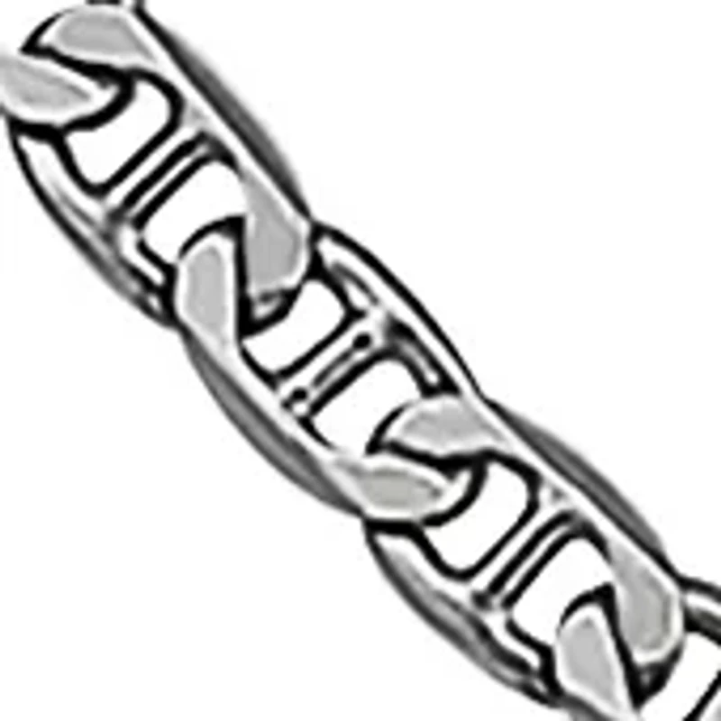 2.8 Millimeter Solid Mariner Chain Necklace in Sterling Silver