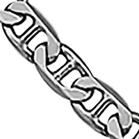 2.8 Millimeter Solid Mariner Chain Necklace in Sterling Silver