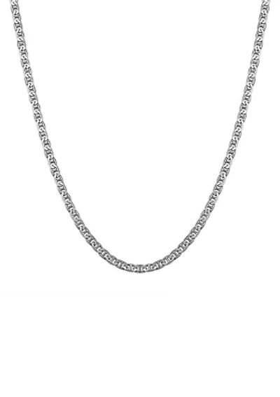 2.8 Millimeter Solid Mariner Chain Necklace in Sterling Silver