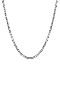 2.8 Millimeter Solid Mariner Chain Necklace in Sterling Silver
