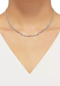 2.8 Millimeter Solid Mariner Chain Necklace in Sterling Silver