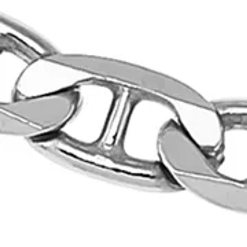 Millimeter Solid Mariner Chain Bracelet in Sterling Silver