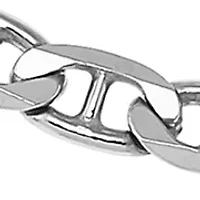 Millimeter Solid Mariner Chain Bracelet in Sterling Silver