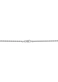Millimeter Solid Rope Chain Necklace in Sterling Silver
