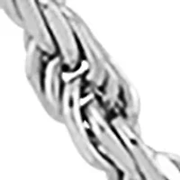 Millimeter Solid Rope Chain Necklace in Sterling Silver
