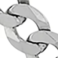 5 Millimeter Solid Flat Curb Chain Necklace in Sterling Silver