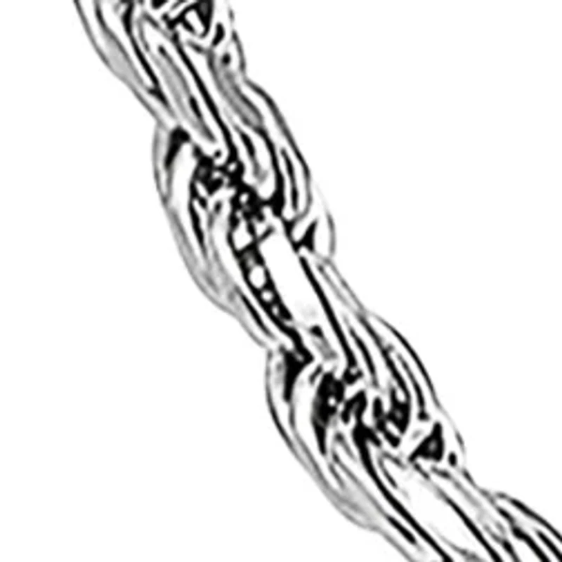 22 Inch Rope Chain Necklace in Sterling Silver