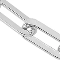 3.9 Millimeter Solid Paperclip Chain Bracelet in Sterling Silver
