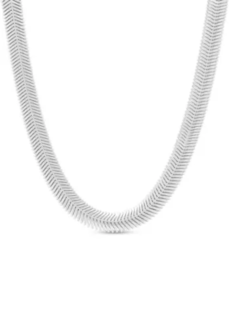 Hollow Snake Chain in Sterling Silver