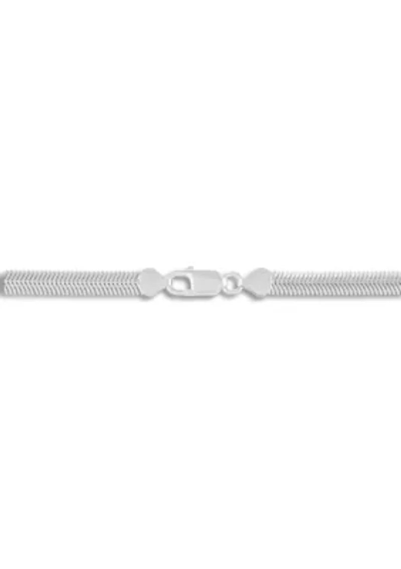Hollow Snake Chain in Sterling Silver