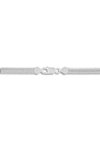 Hollow Snake Chain in Sterling Silver