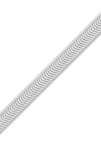 Hollow Snake Chain in Sterling Silver