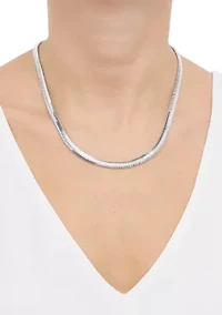 Hollow Snake Chain in Sterling Silver