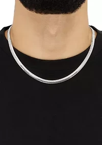 Hollow Snake Chain in Sterling Silver