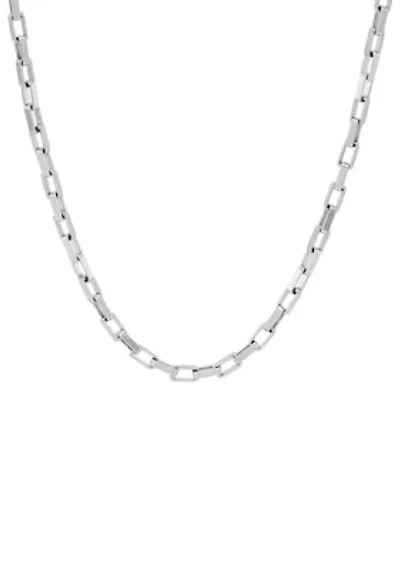 Solid Box Chain in Sterling Silver
