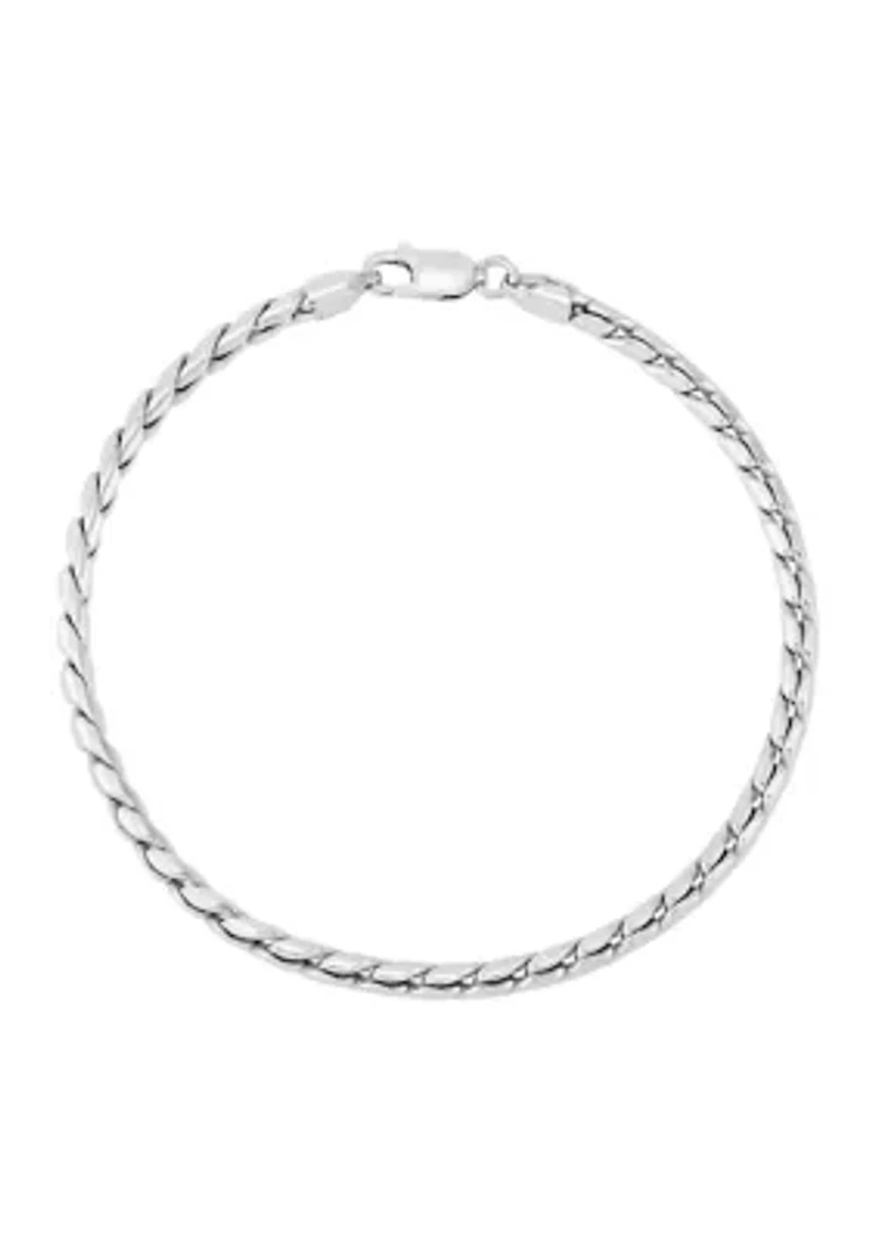 Solid Cardano Chain Bracelet in Sterling Silver