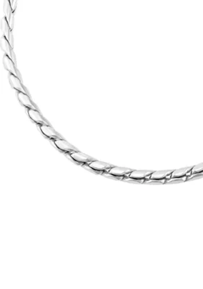 Solid Cardano Chain Bracelet in Sterling Silver