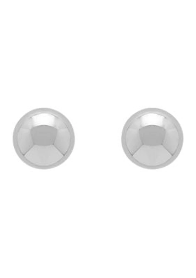 Bead Large Stud Earrings in Sterling Silver