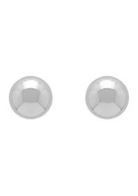 Bead Large Stud Earrings in Sterling Silver