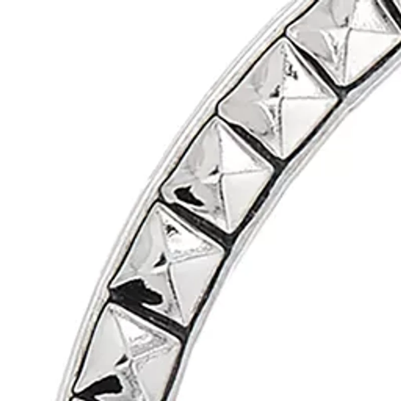 35 Millimeter Hollow Round Hoop Earrings in Sterling Silver 