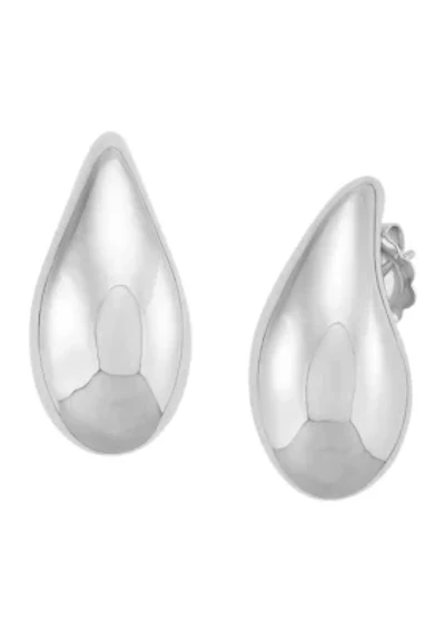 Teardop Stud Earrings in Sterling Silver