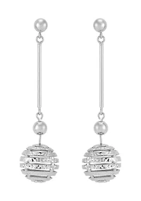 Disco Beads Drop Earrings in Sterling Silver